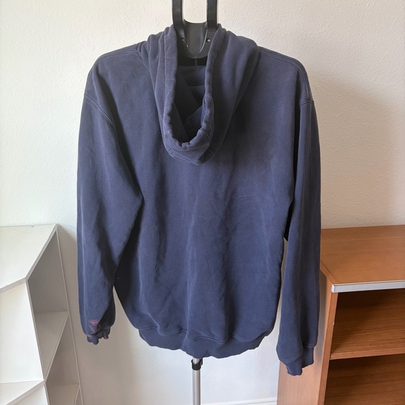 Mens Vintage 1990s Carhartt Charcoal Hoodie with Logo Patch | Size XL - Picture 4 of 6